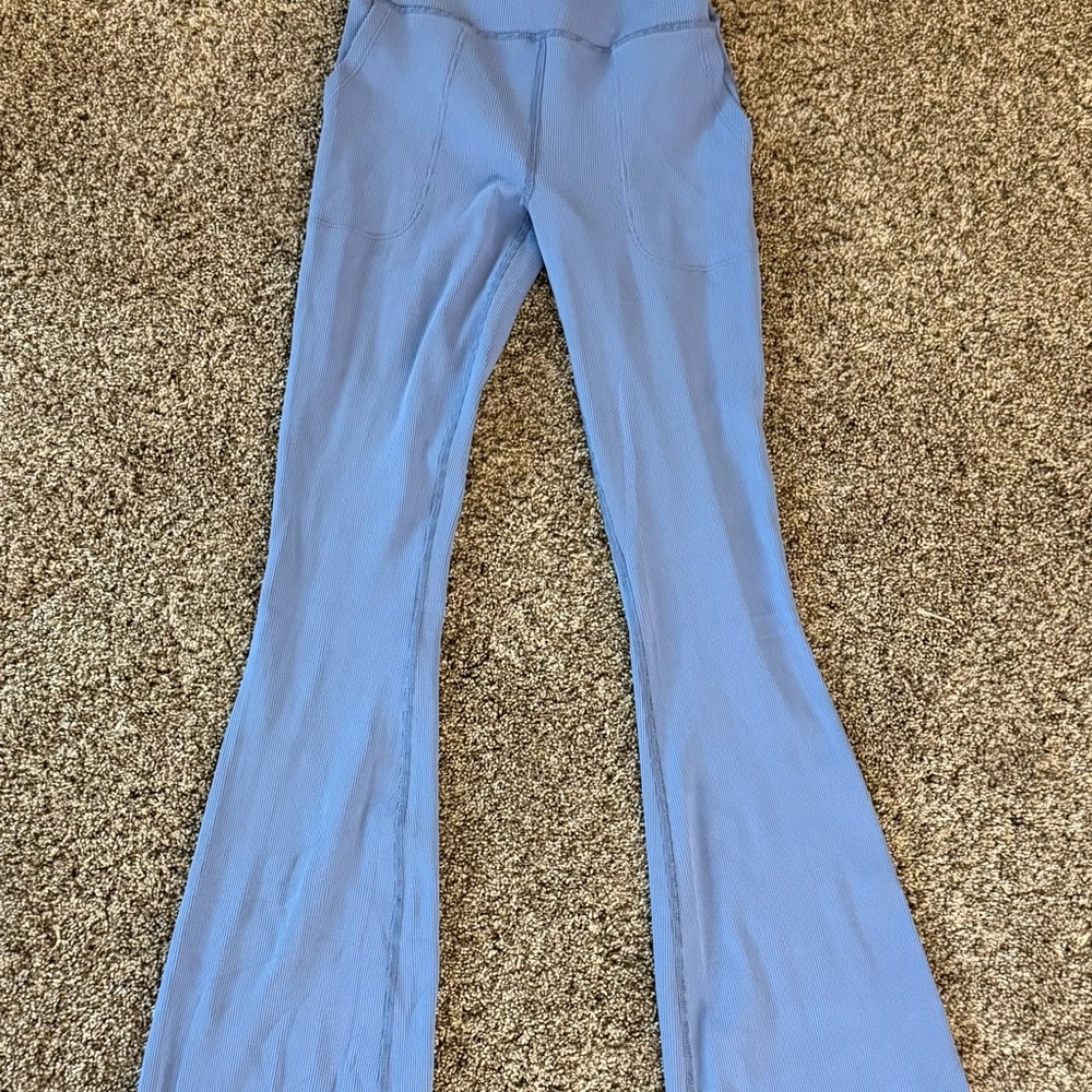 Blue Flared Pants